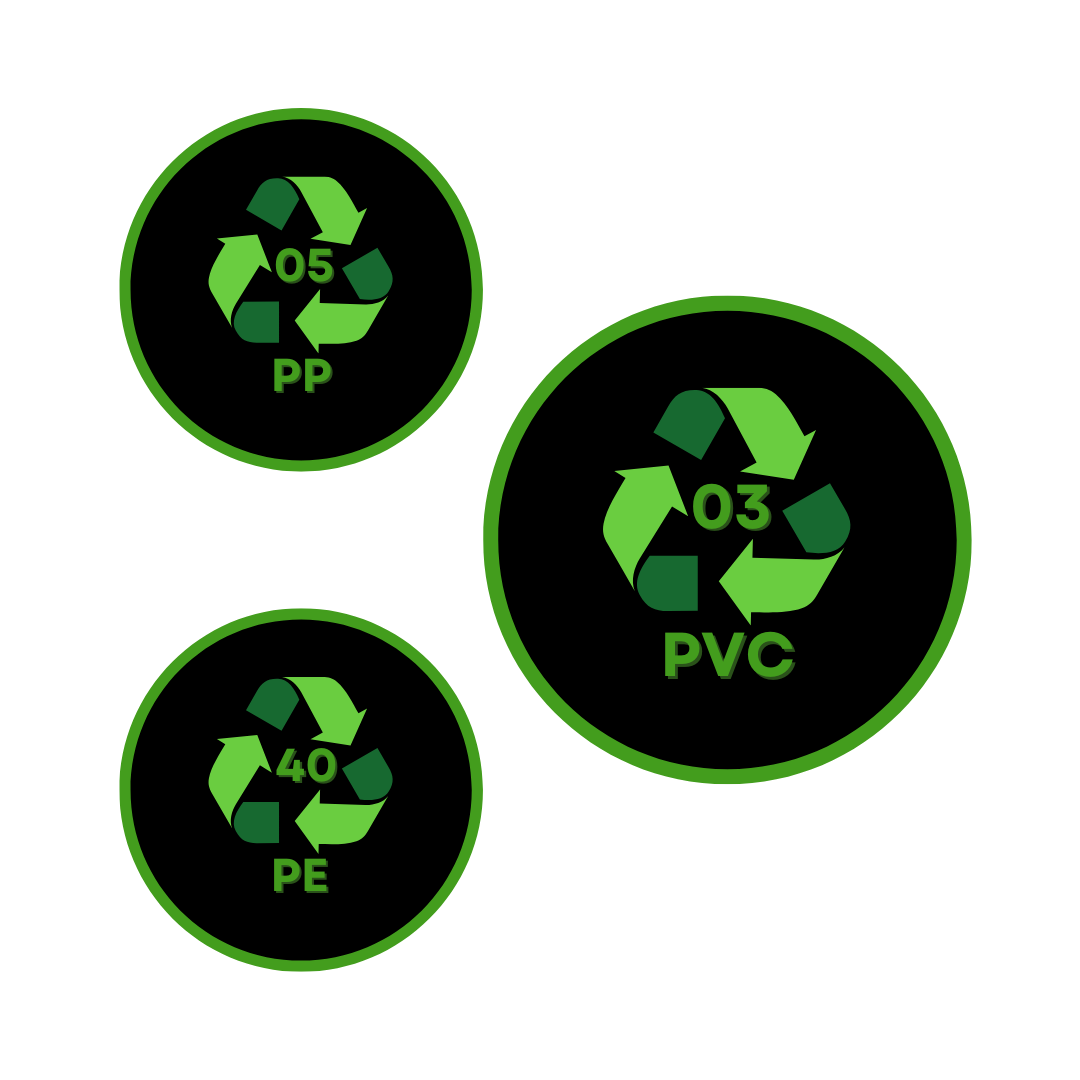 produtos reciclaveis PVC, PP ,PE