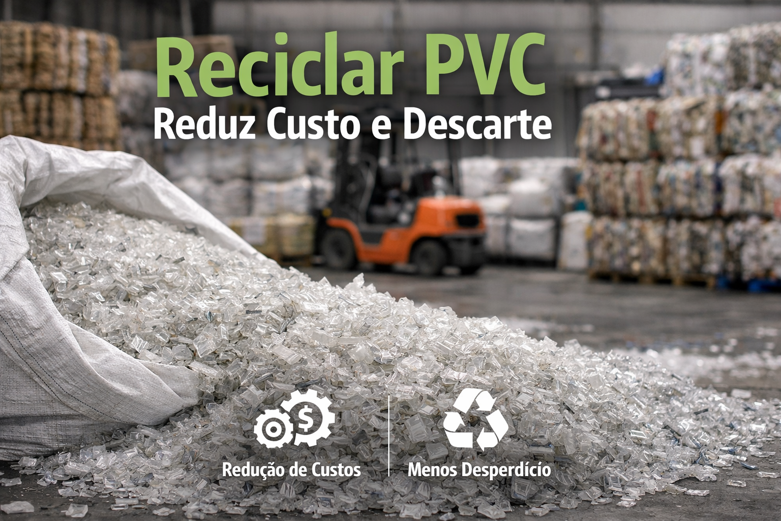 Reciclagem de PVC em ambiente industrial para reduzir custo e descarte