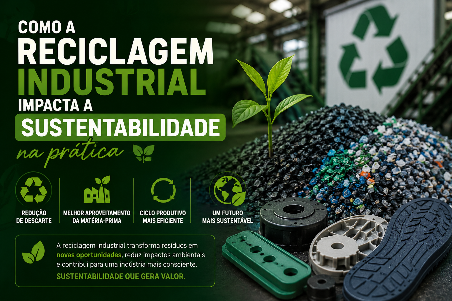 Reciclagem industrial contribuindo para a sustentabilidade e o reaproveitamento de resíduos industriais