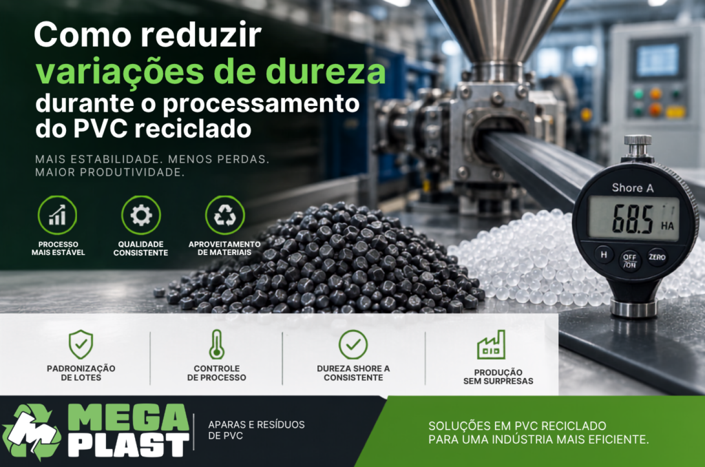Controle da variação de dureza no PVC reciclado durante o processamento industrial.